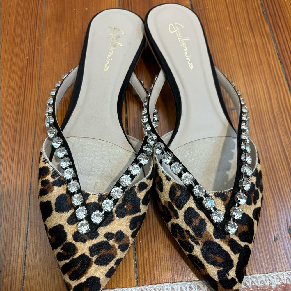 Guilhermia Leopard Embellished Flat